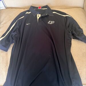 Nike Black and Gold Polo Shirt
